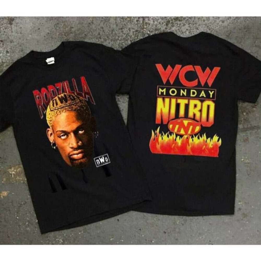 Rodzilla Dennis Rodman Nwo Wcw Monday Nitro 2 Sided T-shirt